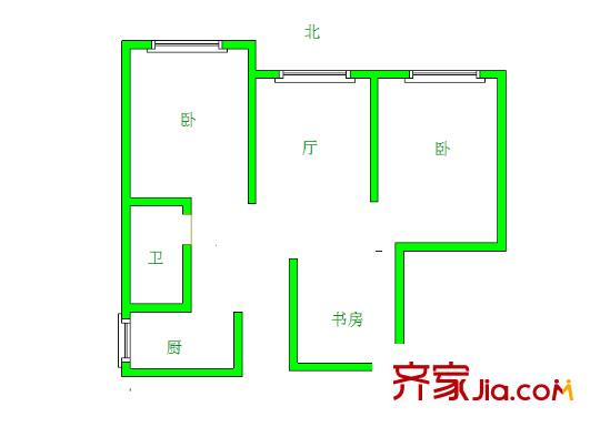 紫金名門戶型圖戶型圖 3室 3室1廳1衛(wèi)1廚