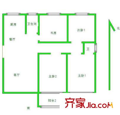天水雅居戶型圖 戶型圖 4室  4室2廳2衛(wèi)1廚