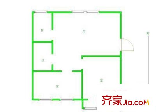 西柏果園戶型圖戶型圖 2室 2室1廳1衛(wèi)