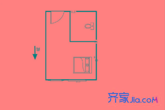 城開國際戶型圖戶型圖 1室 1室1廳1衛(wèi)