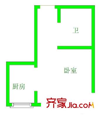 城開國際戶型圖戶型圖 1室 1室1衛(wèi)1廚