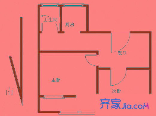 御道街小區(qū)戶型圖戶型圖 2室 2室1廳1衛(wèi)1廚