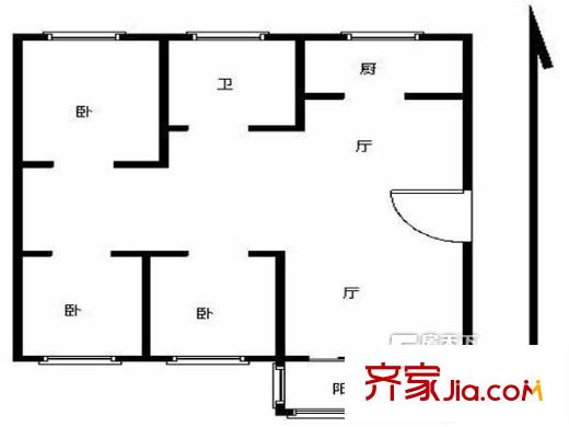 商苑新村戶型圖戶型圖 3室 3室2廳2衛(wèi)