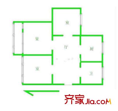 南秀村戶(hù)型圖 戶(hù)型圖 3室  3室1廳1衛(wèi)1廚