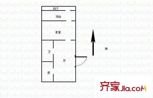 馬臺街住宅戶型圖戶型圖 1室 1室1廳1衛(wèi)1廚
