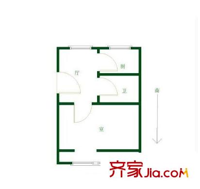 馬臺街住宅戶型圖 戶型圖 1室 1室1廳1衛(wèi)1廚