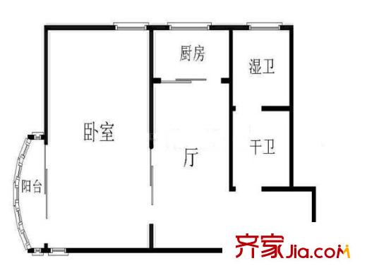 名仕嘉園戶型圖戶型圖 2室 2室1廳1衛(wèi)