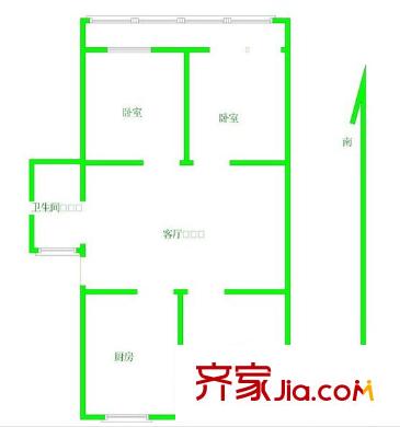 洪廟一巷住宅戶型圖戶型圖 3室 3室1廳1衛(wèi)1廚