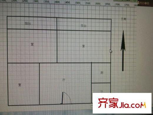 中南園戶型圖戶型圖 3室 3室1廳1衛(wèi)1廚