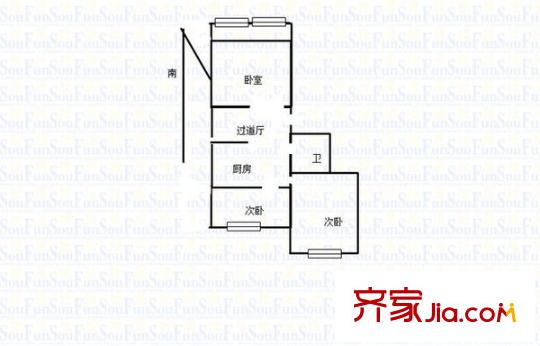 板倉街49號戶型圖戶型圖 2室 2室1廳1衛(wèi)1廚