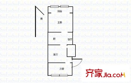 板倉街49號戶型圖戶型圖 2室 2室1廳1衛(wèi)1廚