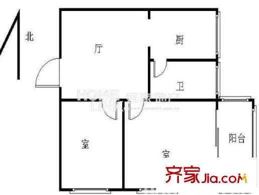 板倉街49號戶型圖戶型圖 2室 2室1廳1衛(wèi)1廚