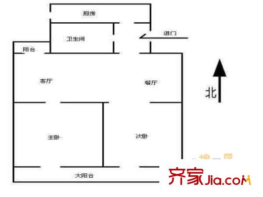 青石村戶型圖戶型圖 2室 2室2廳1衛(wèi)1廚