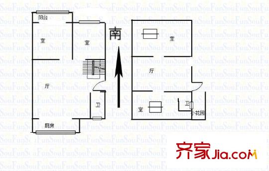 黑龍江路26號(hào)戶(hù)型圖戶(hù)型圖 3室 3室2廳1衛(wèi)2廚