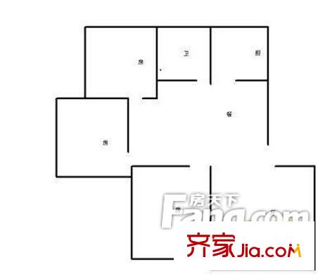 瑞康花園戶型圖4室戶型圖 4室1廳1衛(wèi)1廚