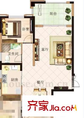 瑞鴻名邸戶型圖戶型圖 1室 1室2廳1衛(wèi)1廚