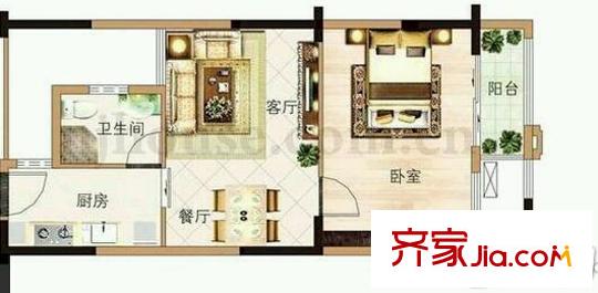 瑞鴻名邸戶型圖戶型圖1室 1室1廳1衛(wèi)1廚