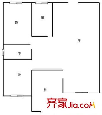 瑞康花園 3室 戶型圖