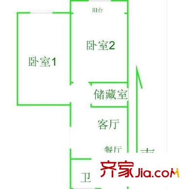 四衛(wèi)頭小區(qū)戶型圖戶型圖2室 2室1廳1廚