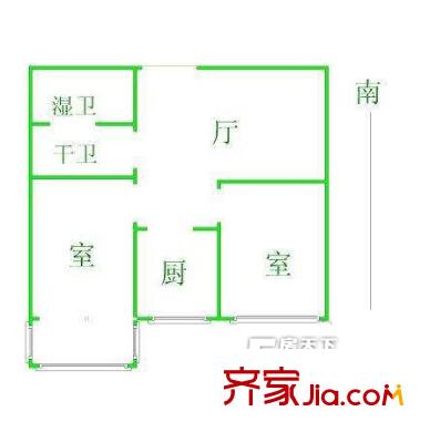 四衛(wèi)頭小區(qū)戶型圖戶型圖 2室 2室1廳1衛(wèi)1廚