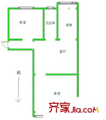 四衛(wèi)頭小區(qū)戶型圖戶型圖 2室 2室1廳1衛(wèi)1廚
