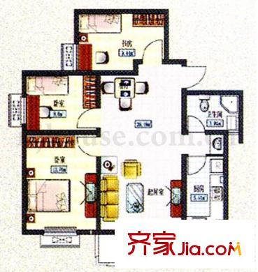 中和園戶型圖戶型圖 2室 2室2廳1衛(wèi)1廚