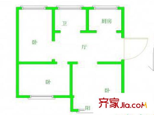 中和園戶型圖戶型圖 3室 3室1廳1衛(wèi)1廚