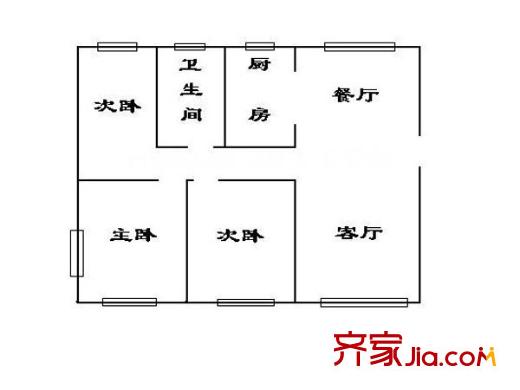 金輪第一城戶型圖戶型圖 3室 3室1廳1衛(wèi)1廚