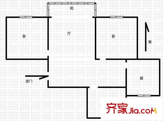 寧海路小區(qū)戶型圖戶型圖 3室 3室1廳1衛(wèi)1廚