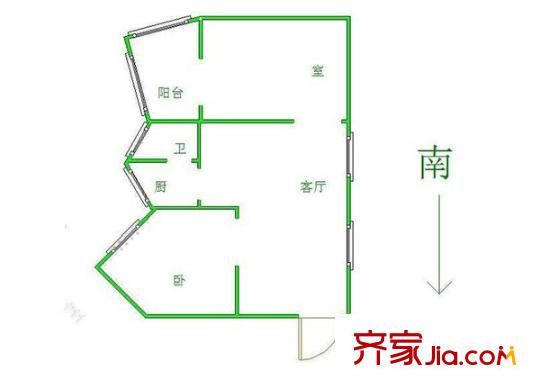 寧海路小區(qū)戶型圖戶型圖2室 2室1廳1衛(wèi)1廚