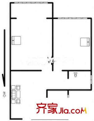 寧海路小區(qū)戶型圖戶型圖 2室 2室1廳1衛(wèi)1廚