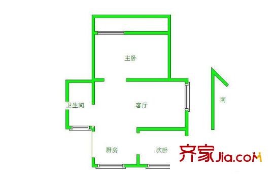 大方巷住宅戶型圖戶型圖2室 2室1廳1衛(wèi)