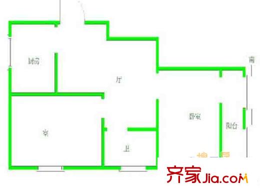 大方巷住宅戶型圖戶型圖 2室 2室2廳1衛(wèi)1廚