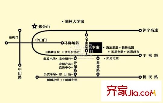 北晨雅居交通圖區(qū)位圖