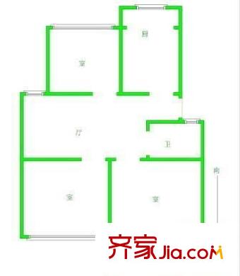 晚市小區(qū)戶型圖戶型圖  3室 3室1廳1衛(wèi)1廚