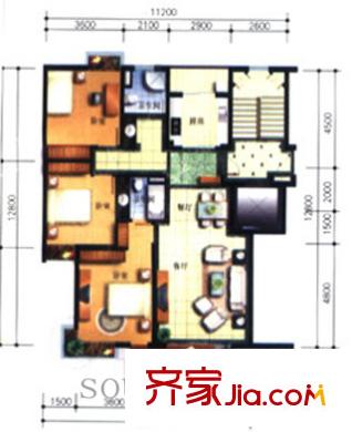 金源太古城戶型圖戶型圖 3室 3室2廳2衛(wèi)
