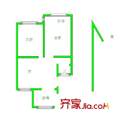 寧工一村戶型圖戶型圖 2室 2室2廳1衛(wèi)1廚