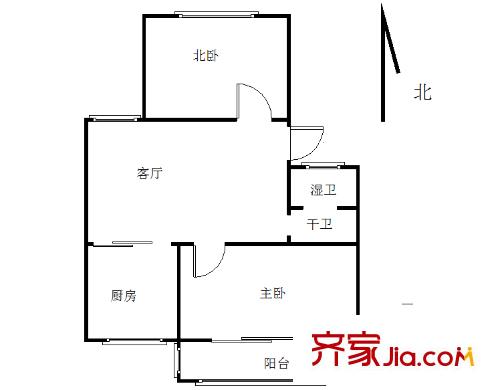 寧工一村戶型圖戶型圖2室 2室1廳1衛(wèi)1廚