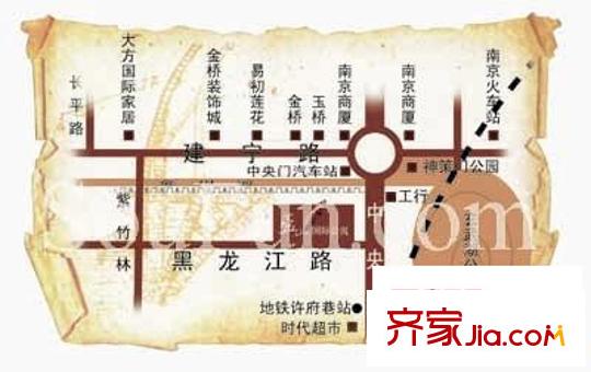藍山國際公寓交通圖
