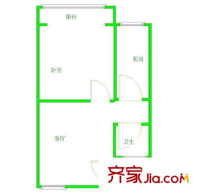 兆園戶型圖戶型圖 1室 1室1廳1衛(wèi)1廚