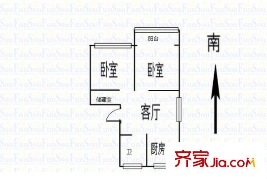 兆園戶型圖戶型圖2室 2室1廳1衛(wèi)