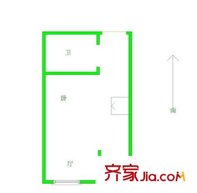 交通一村戶型圖 戶型圖 1室 1室1廳1衛(wèi)1廚