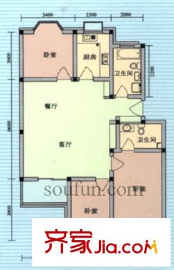 廣興花園戶型圖戶型圖 3室 3室2廳2衛(wèi)1廚