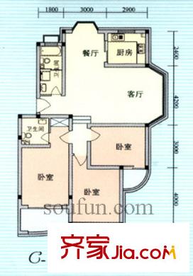 廣興花園戶型圖戶型圖 3室 3室2廳2衛(wèi)1廚