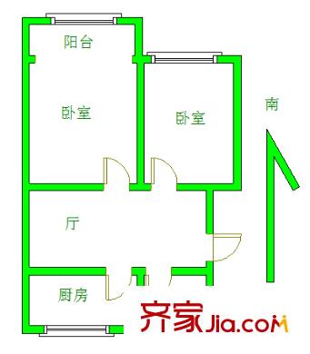 校門口戶型圖戶型圖2室 2室1廳1衛(wèi)1廚