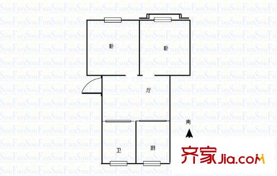 校門口戶型圖戶型圖2室 2室1廳1衛(wèi)1廚