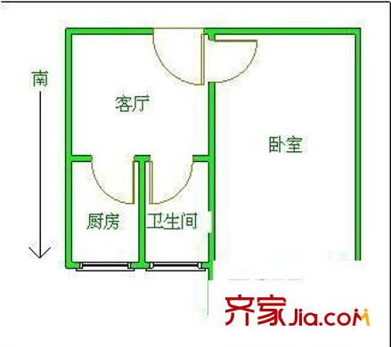 鳳鳴苑戶型圖戶型圖 1室 1室1廳1衛(wèi)1廚