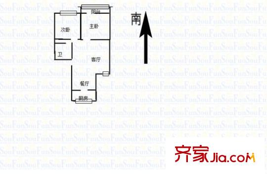 鳳鳴苑戶型圖戶型圖 2室 2室2廳1衛(wèi)1廚