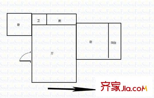 廣州路一中心戶型圖戶型圖2室 2室1廳1衛(wèi)1廚