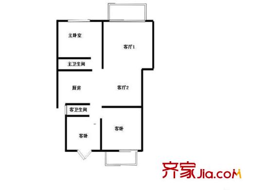 鳳鳴苑戶型圖戶型圖 3室 3室2廳1衛(wèi)1廚